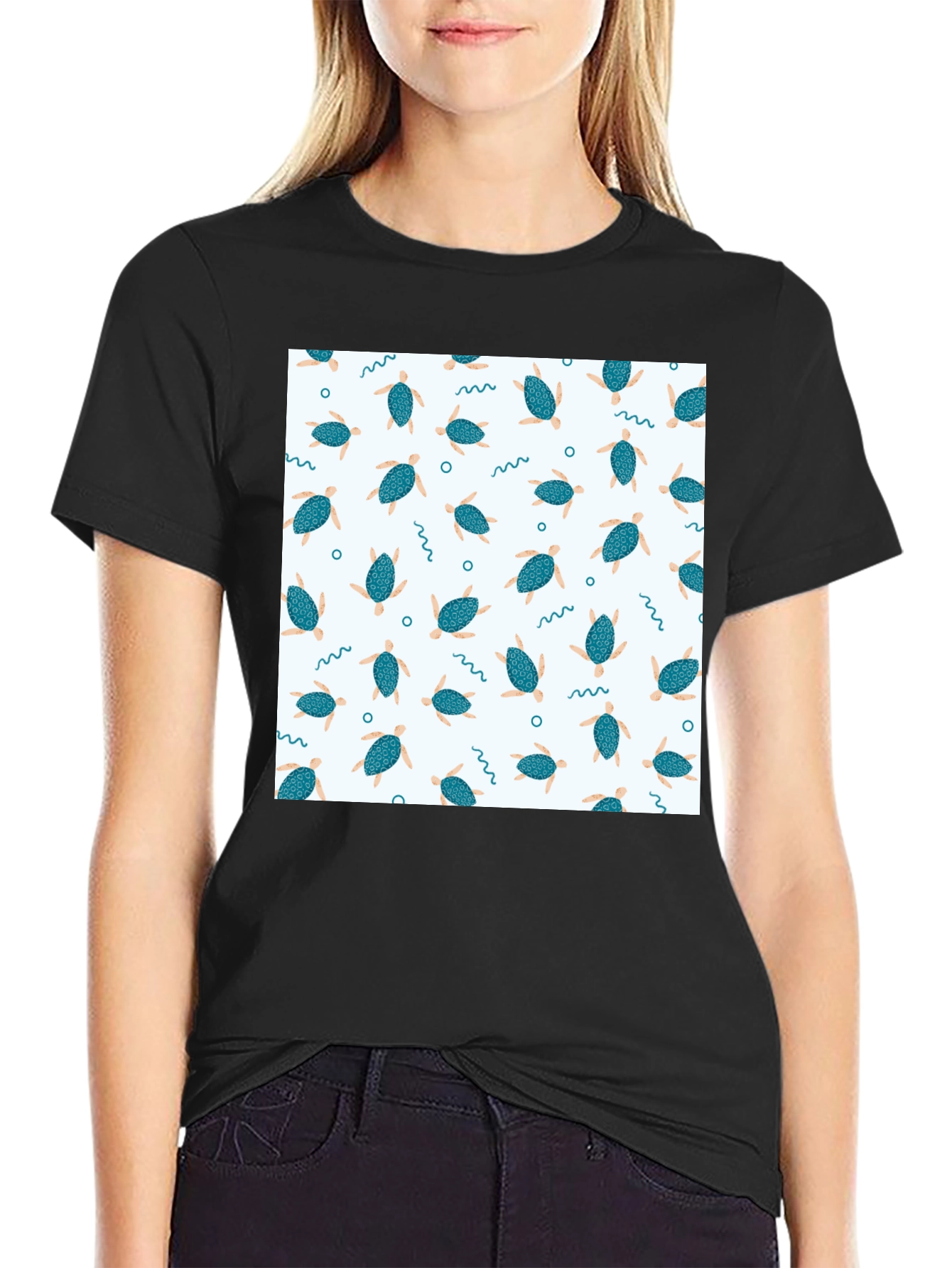 Turtle Pattern T-Shirt - Cool & Casual