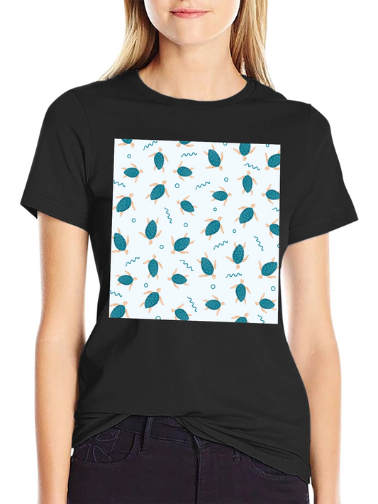 Turtle Pattern T-Shirt - Cool & Casual