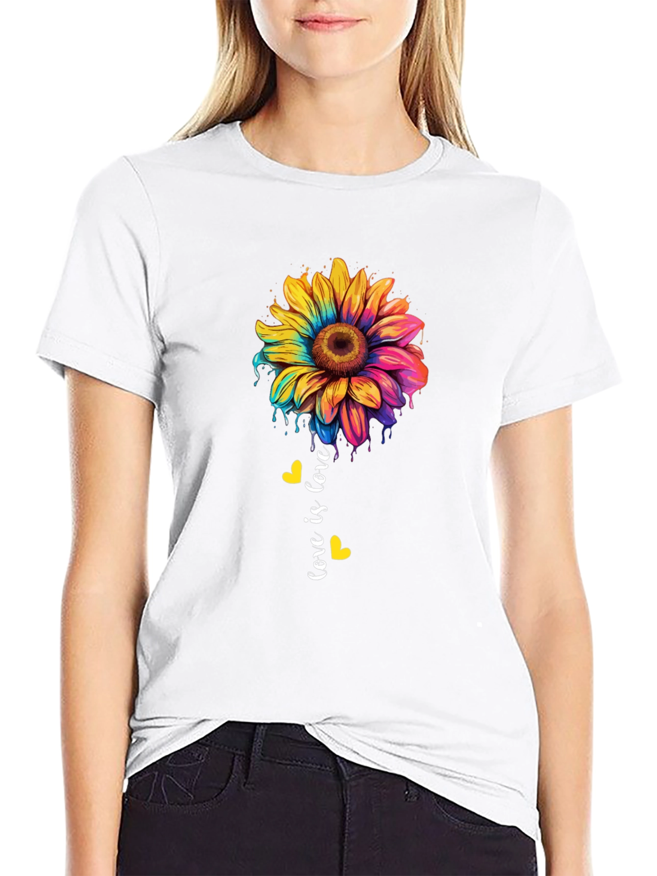 Love Is Love Sunflower Graphic Tee