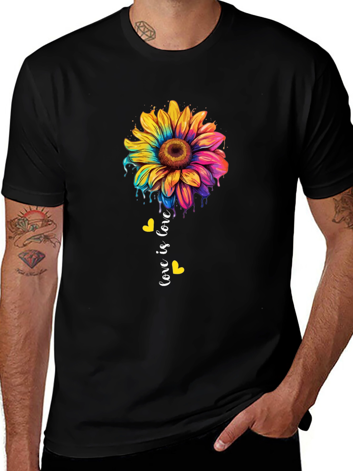Love Is Love Sunflower Graphic Tee