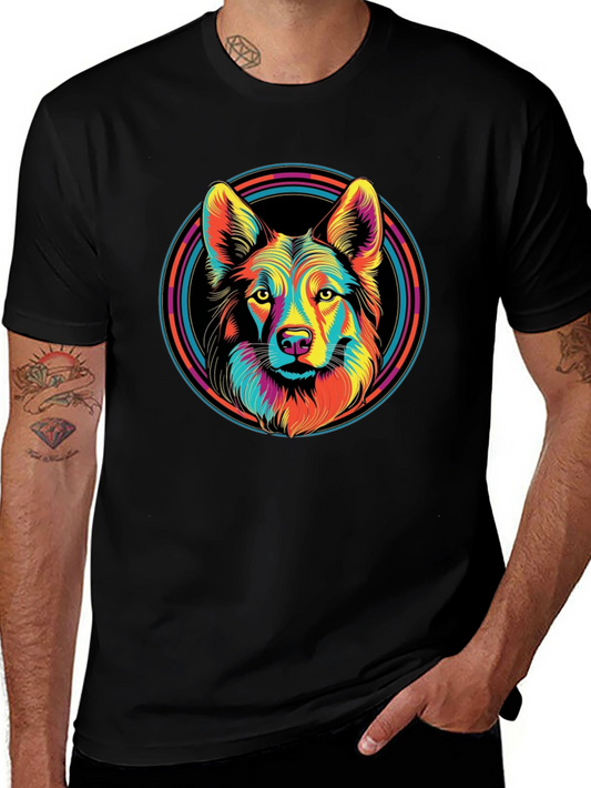 Vibrant Wolf Graphic T-Shirt