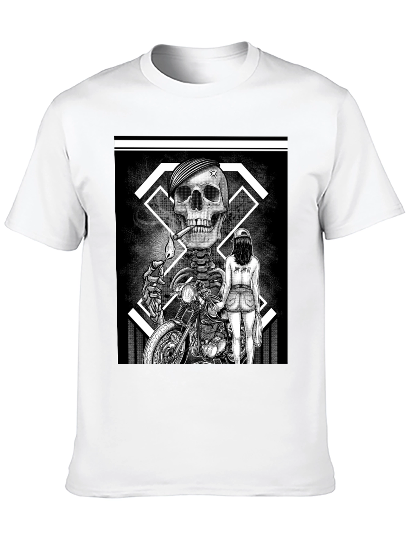 Cool Skeleton Biker T-Shirt