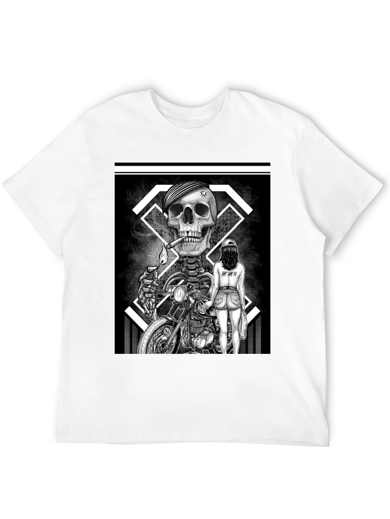 Cool Skeleton Biker T-Shirt