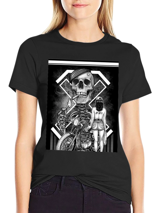 Cool Skeleton Biker T-Shirt