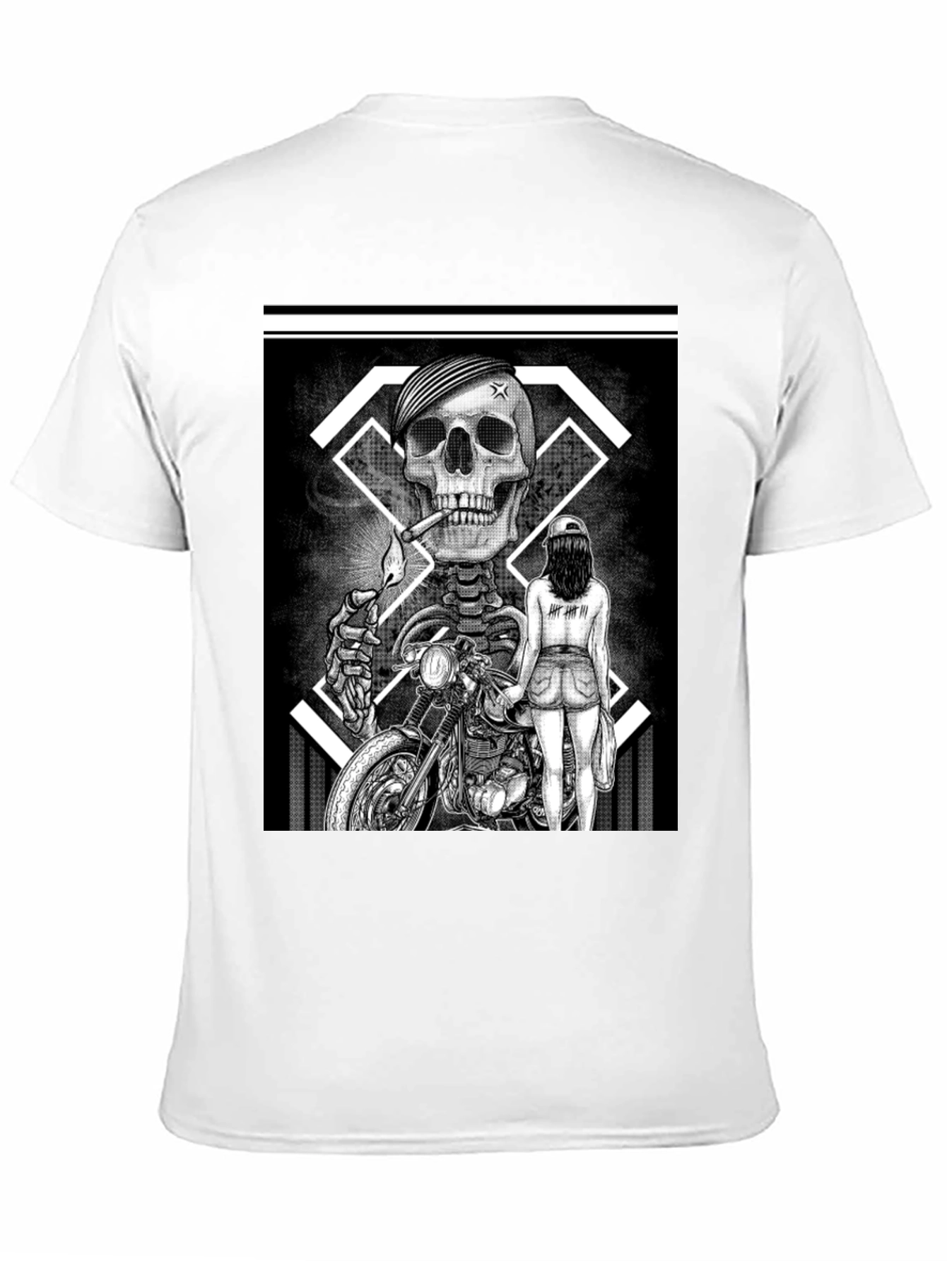 Cool Skeleton Biker T-Shirt