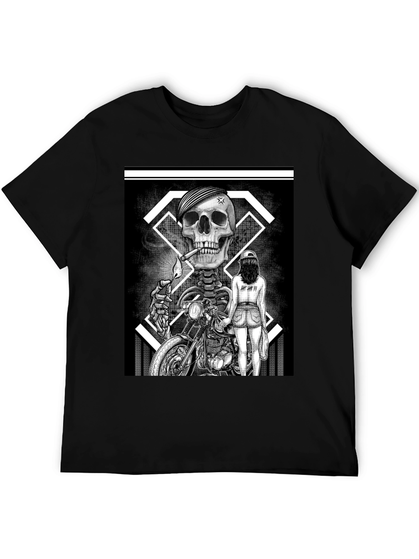 Cool Skeleton Biker T-Shirt