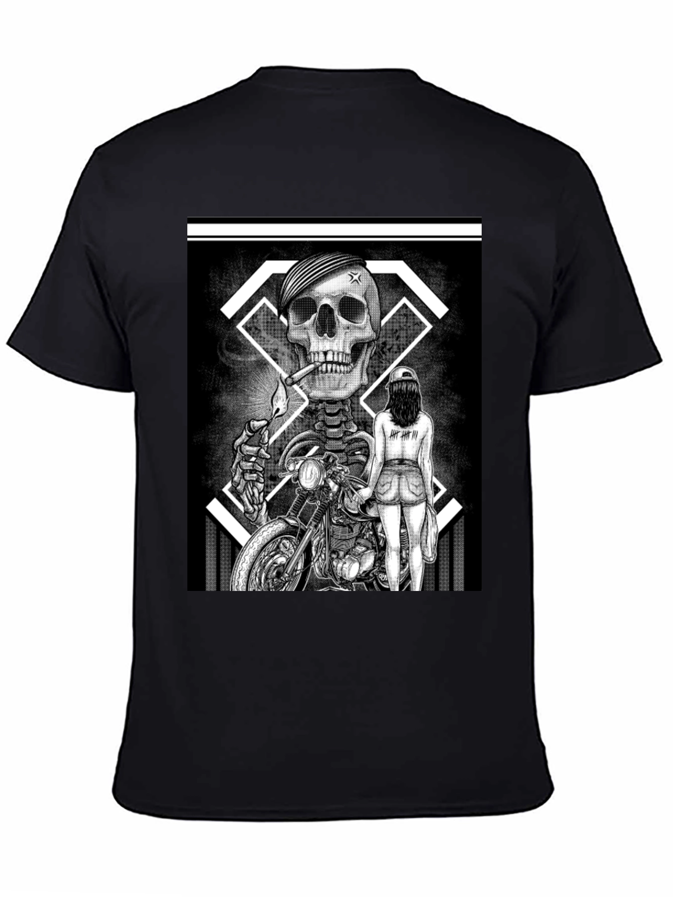 Cool Skeleton Biker T-Shirt