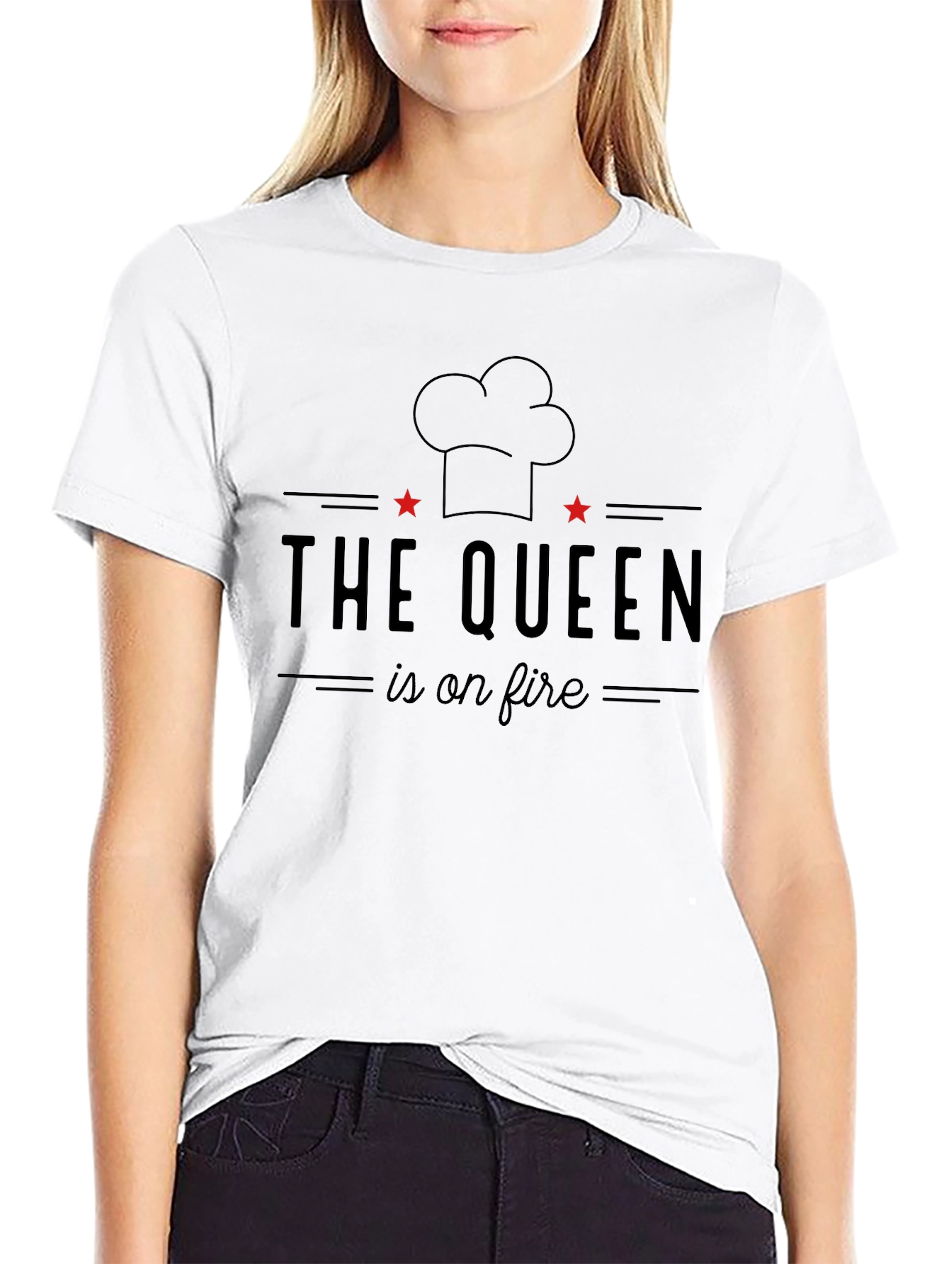 The Queen is on Fire Chef T-Shirt