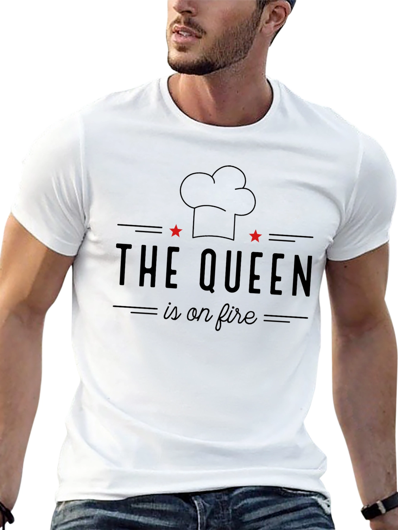 The Queen is on Fire Chef T-Shirt