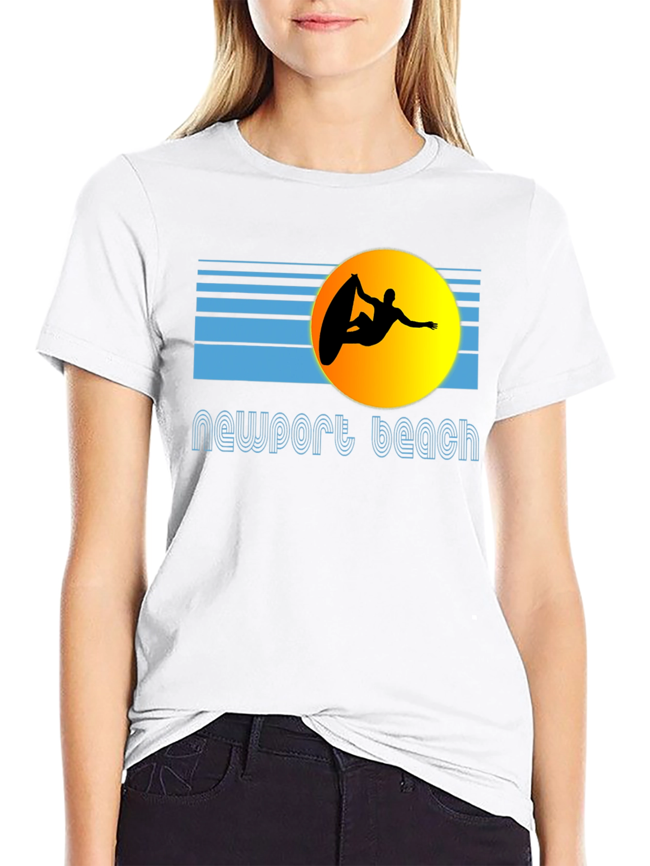 Newport Beach Surfer Graphic T-Shirt