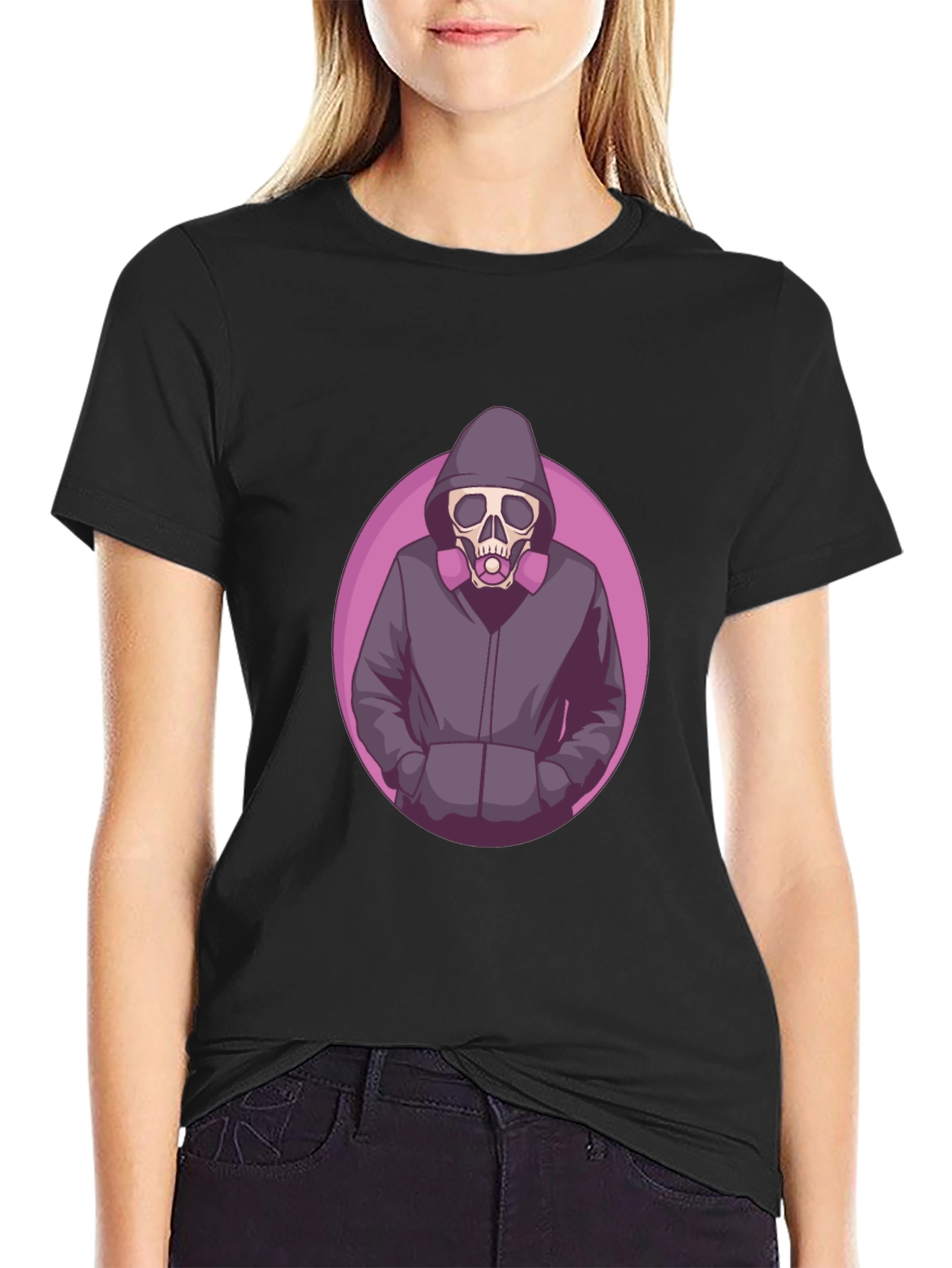 Edgy Skull Graphic T-Shirt - Mens Black Tee