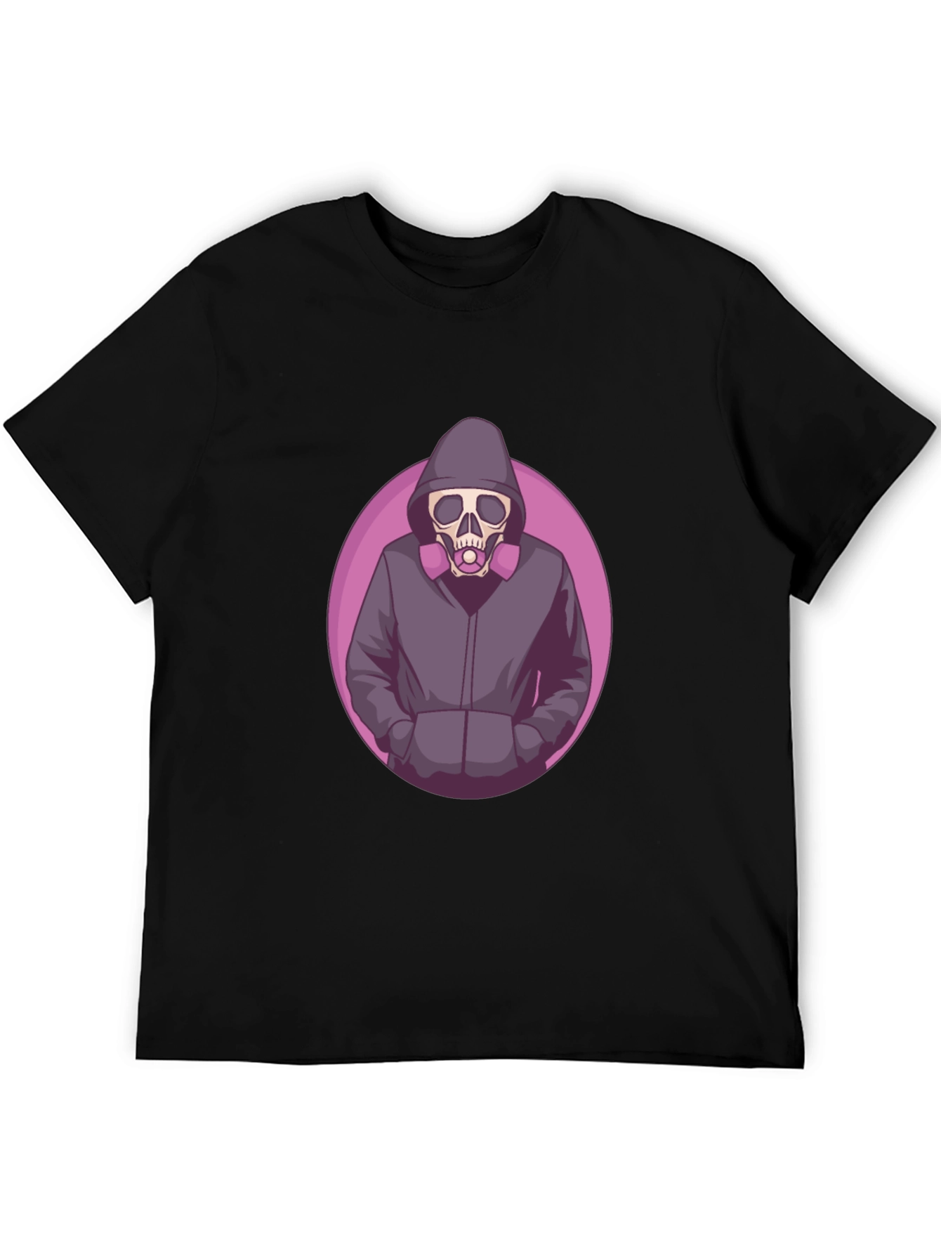 Edgy Skull Graphic T-Shirt - Mens Black Tee