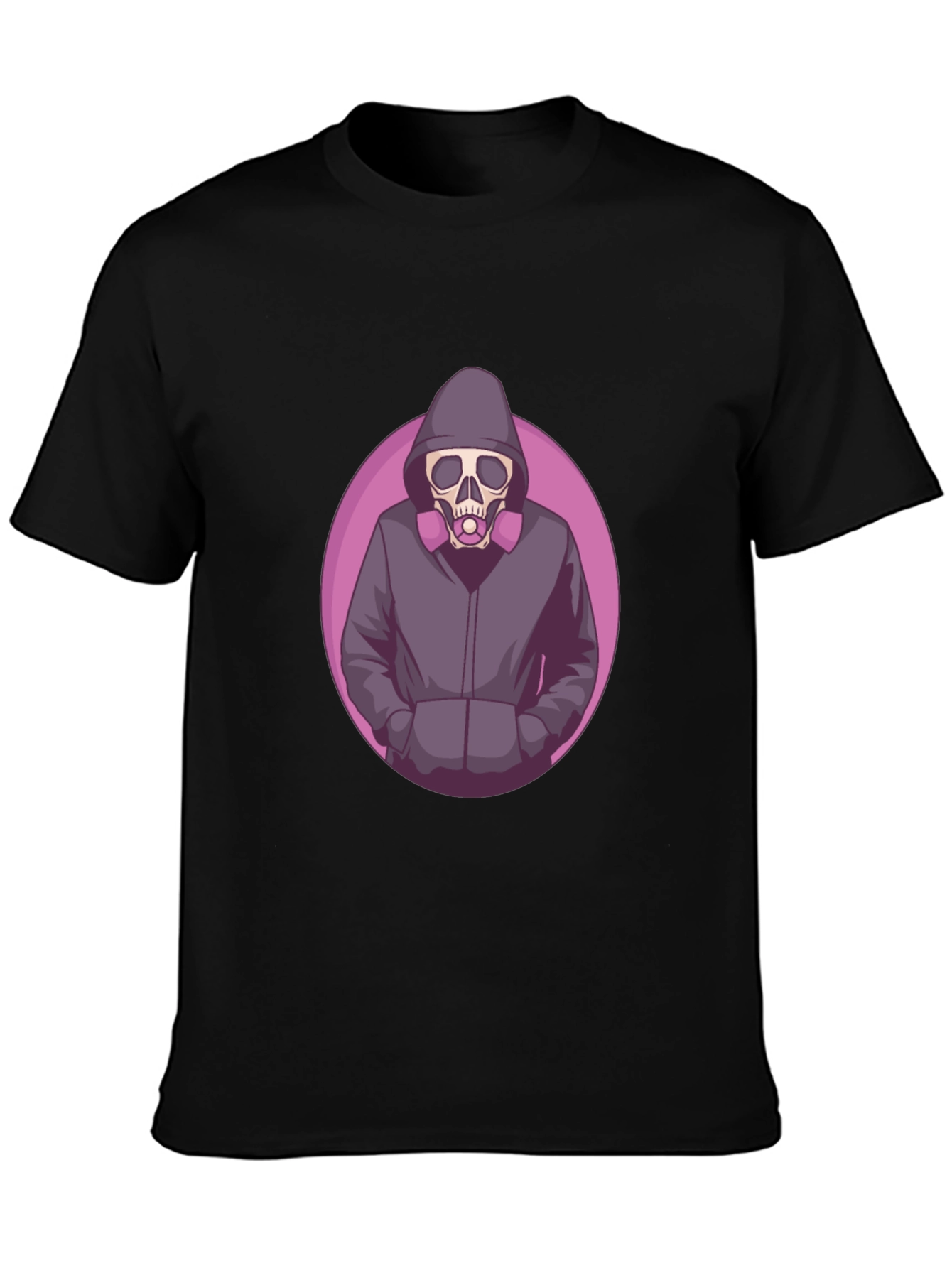 Edgy Skull Graphic T-Shirt - Mens Black Tee