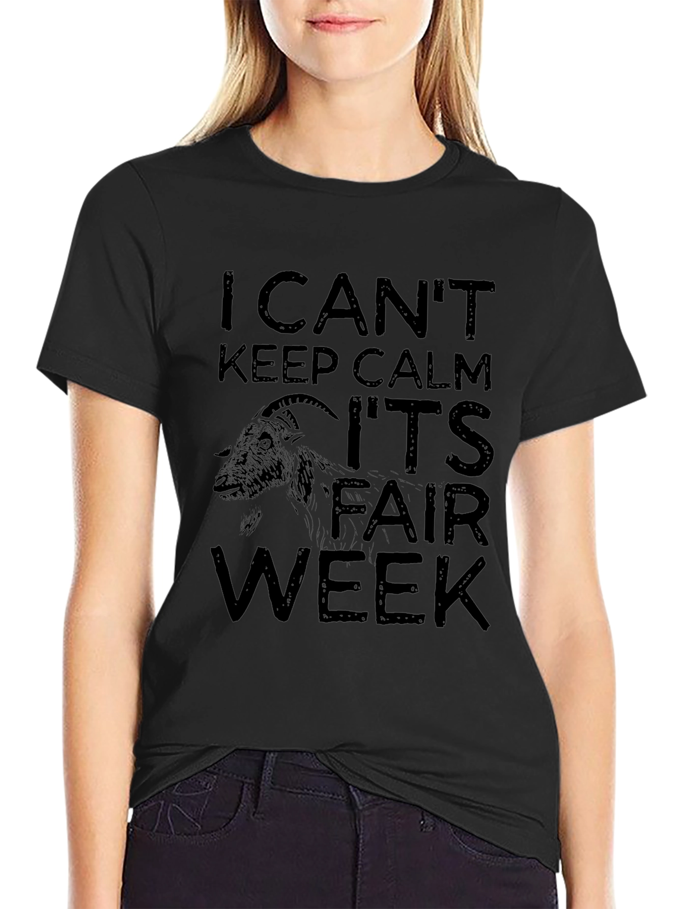 I Cant Keep Calm Its Fair Week Black T-Shirt