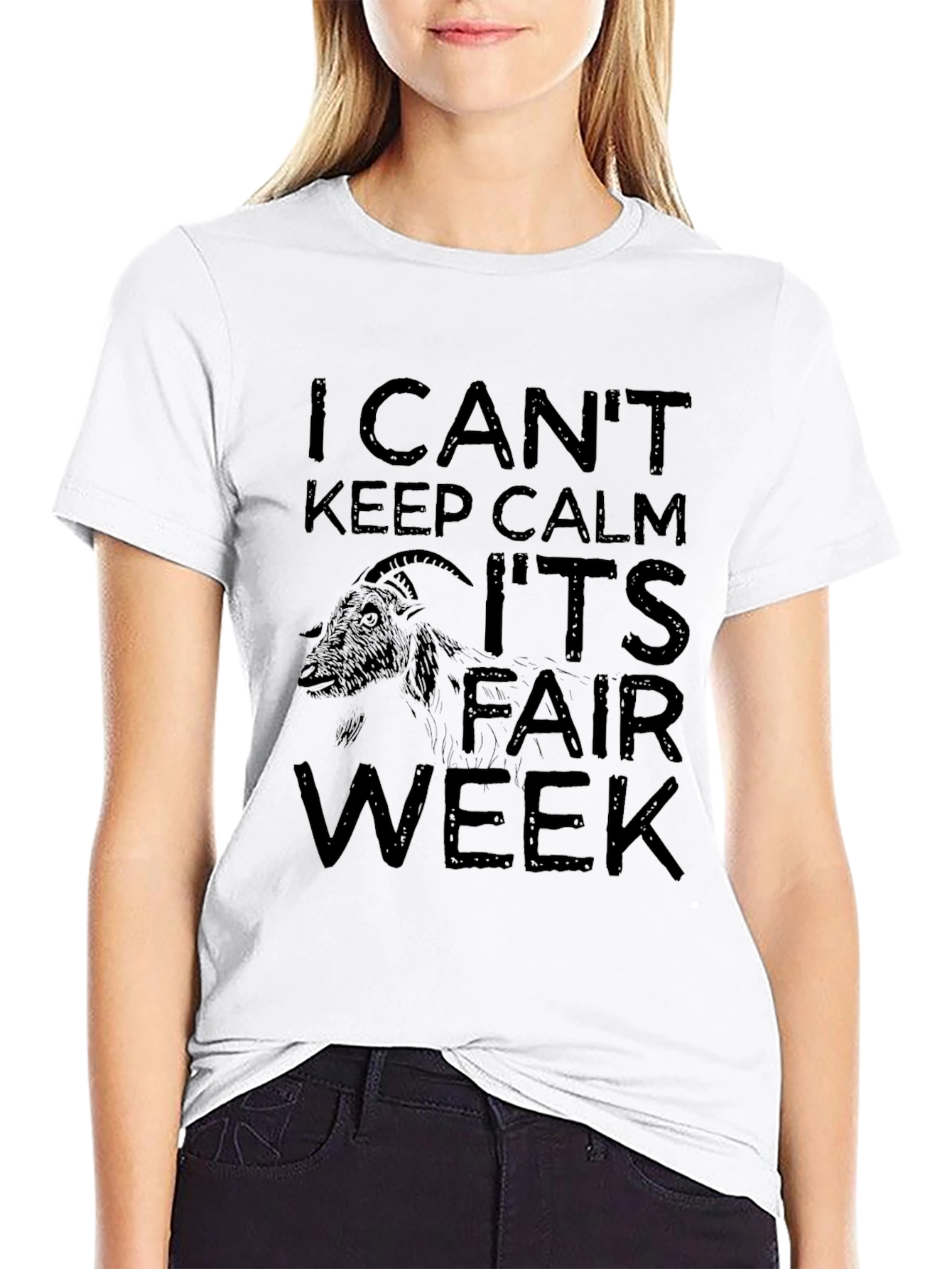 I Cant Keep Calm Its Fair Week Black T-Shirt
