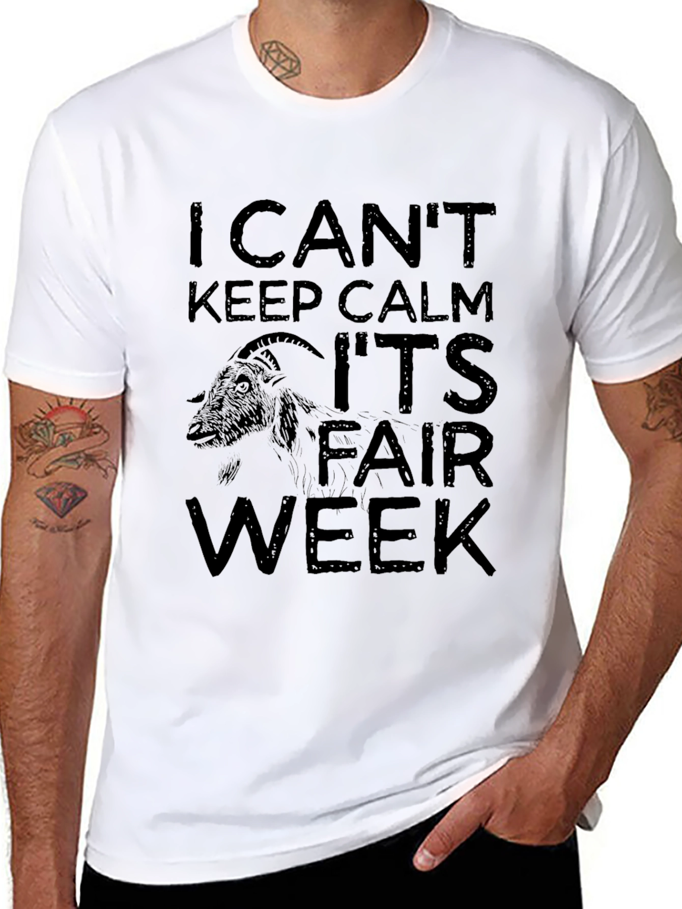 I Cant Keep Calm Its Fair Week Black T-Shirt