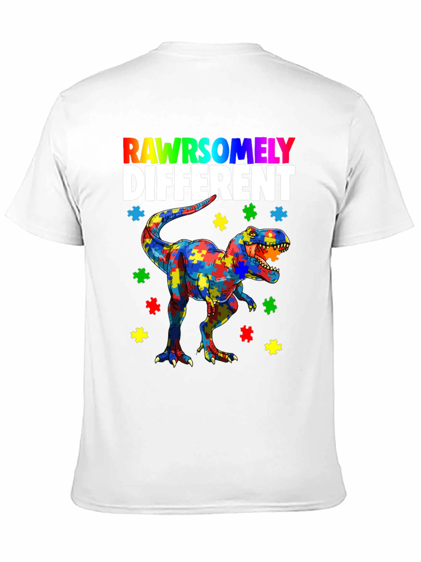 RAWRSOMELY DIFFERENT Autism Dinosaur T-Shirt