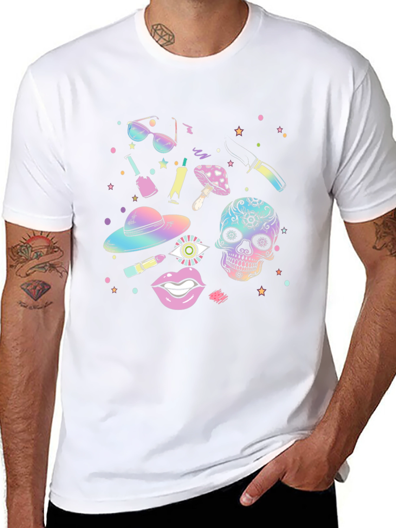 Psychedelic Rainbow Graphic T-Shirt