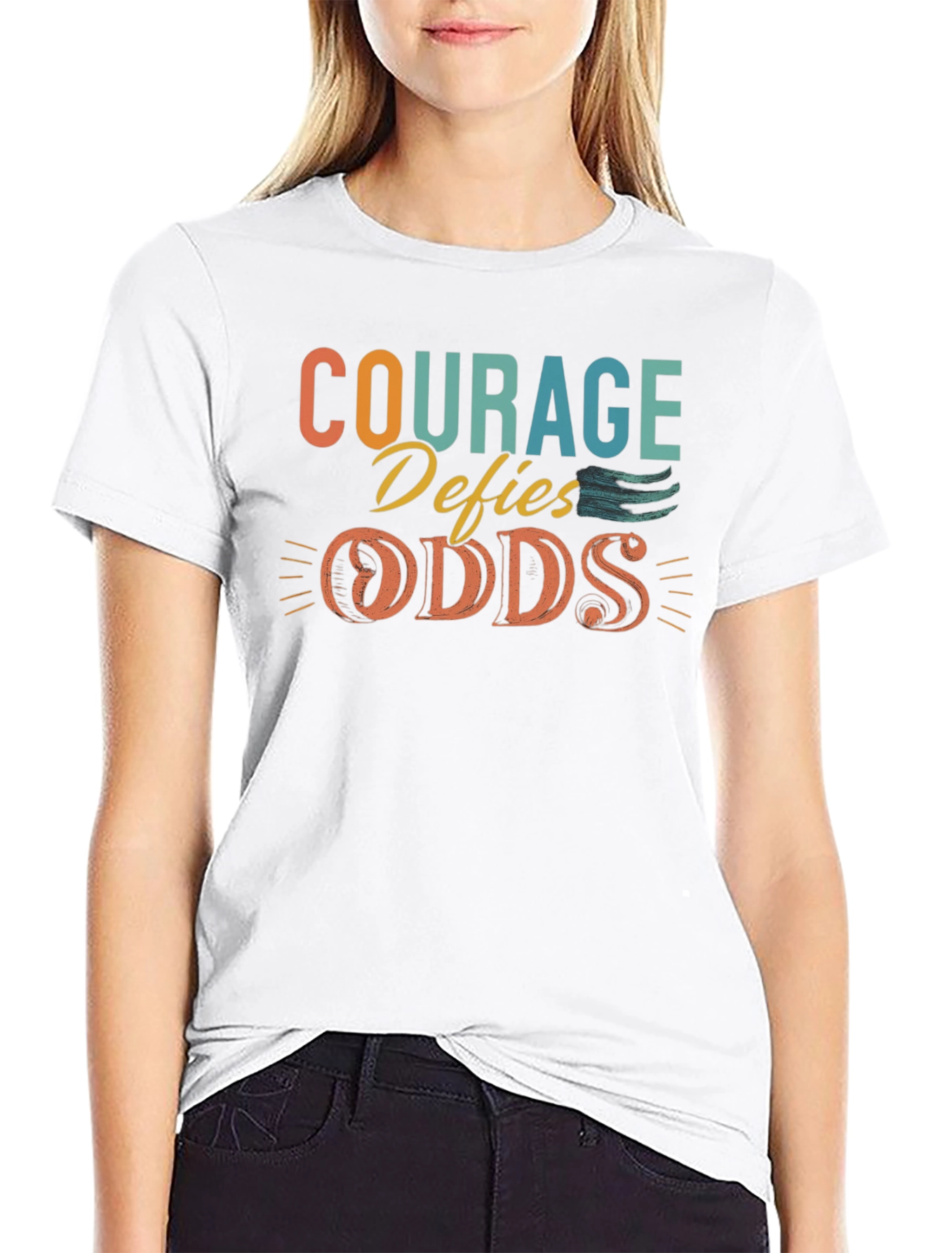 Courage Defies Odds Graphic Tee