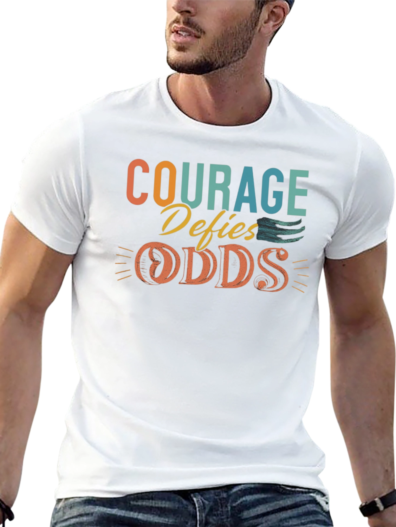 Courage Defies Odds Graphic Tee
