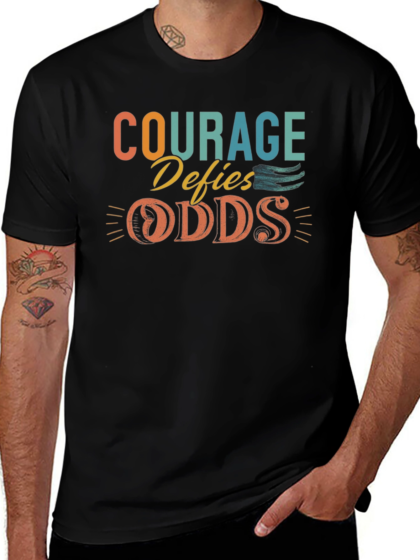 Courage Defies Odds Graphic Tee