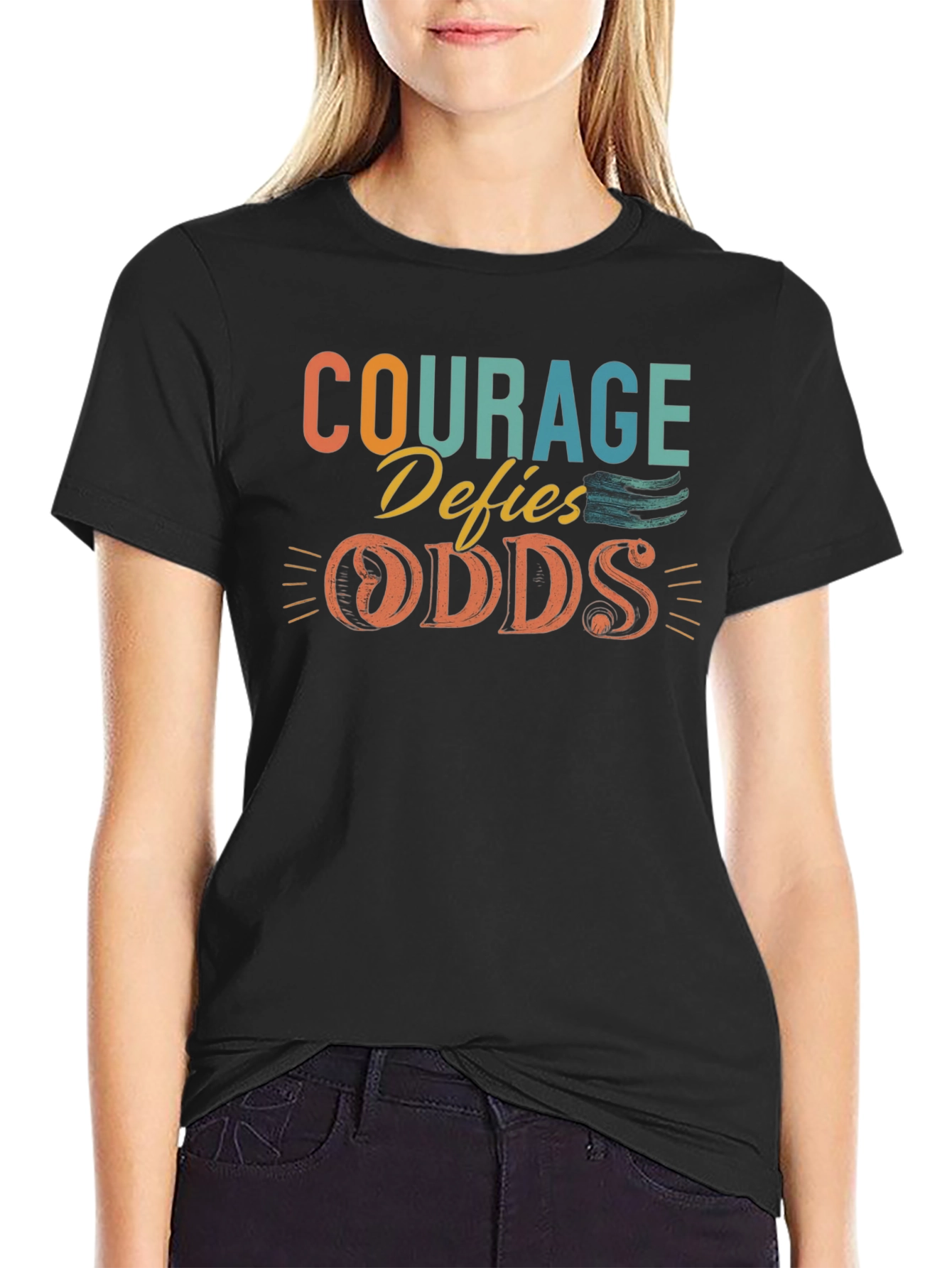 Courage Defies Odds Graphic Tee