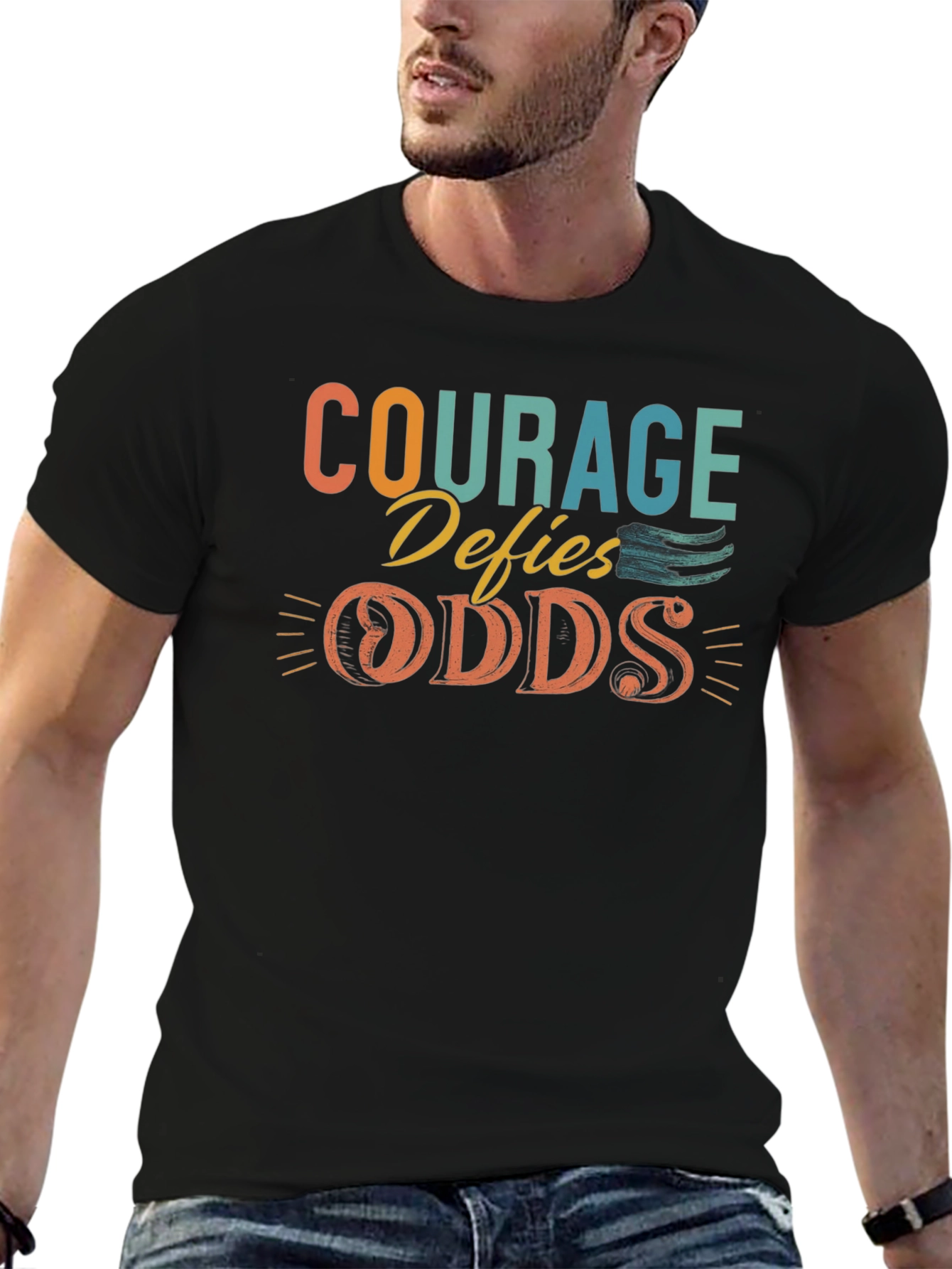 Courage Defies Odds Graphic Tee