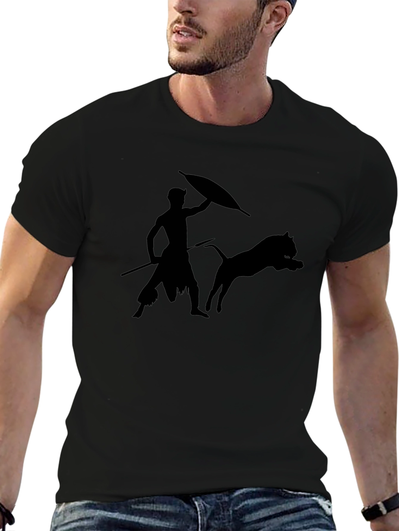Warrior Silhouette Black T-Shirt
