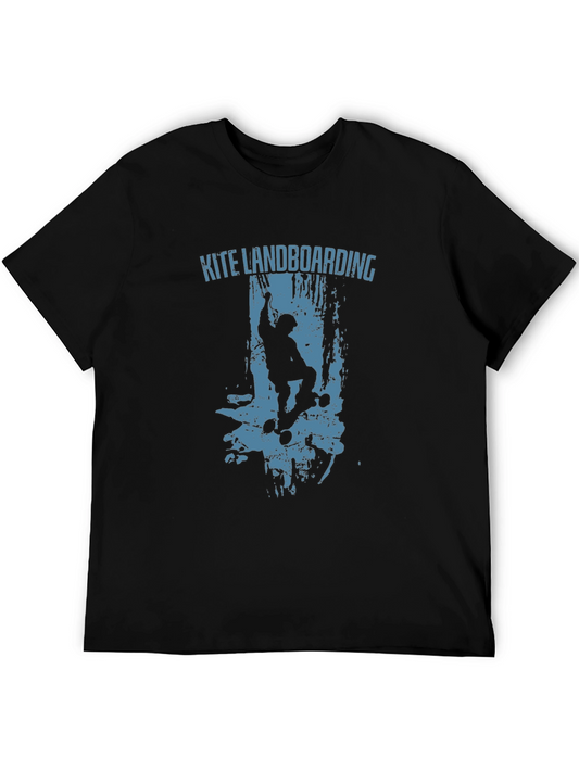 Kite Landboarding Black Graphic Tee