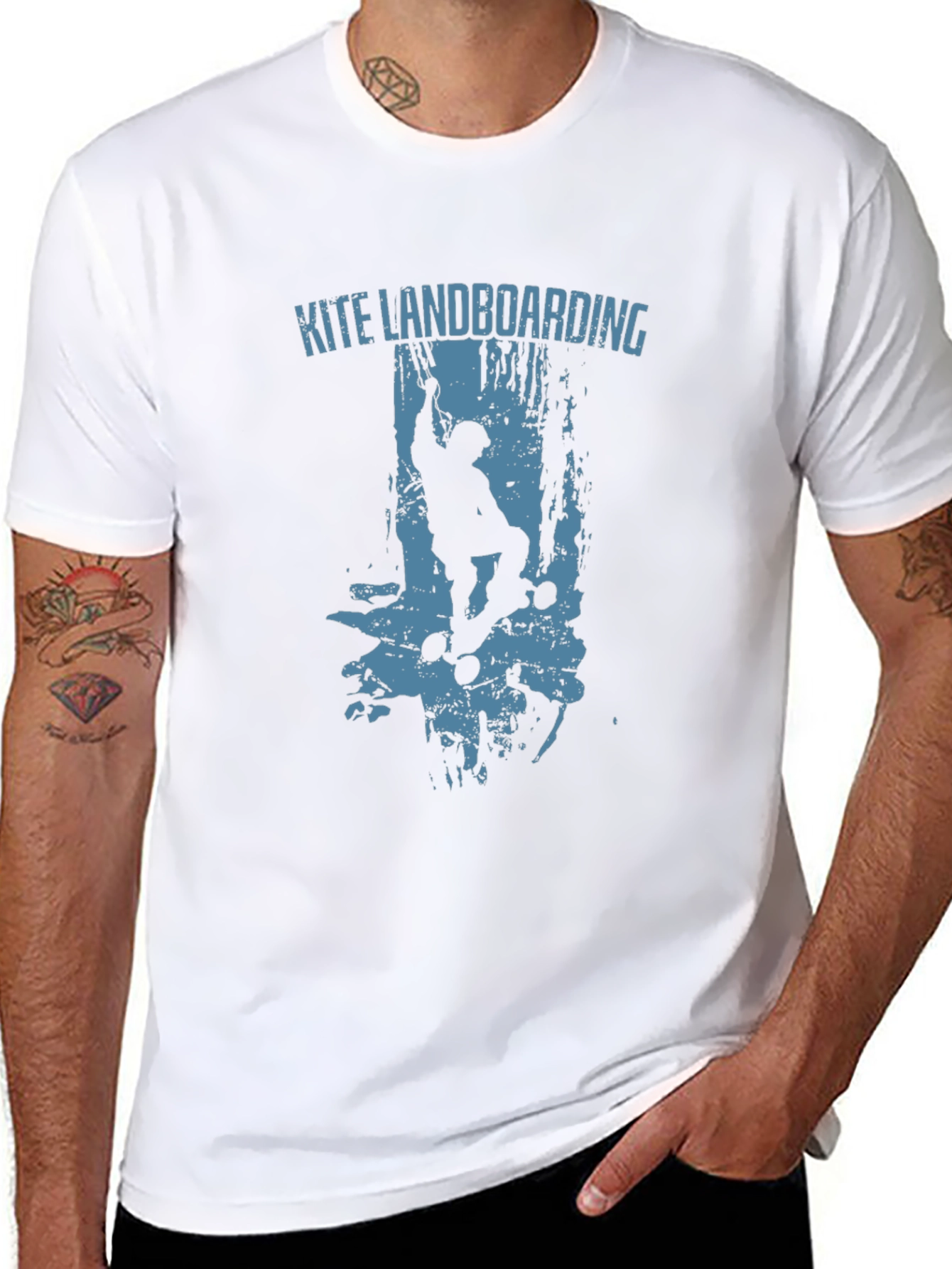 Kite Landboarding Black Graphic Tee
