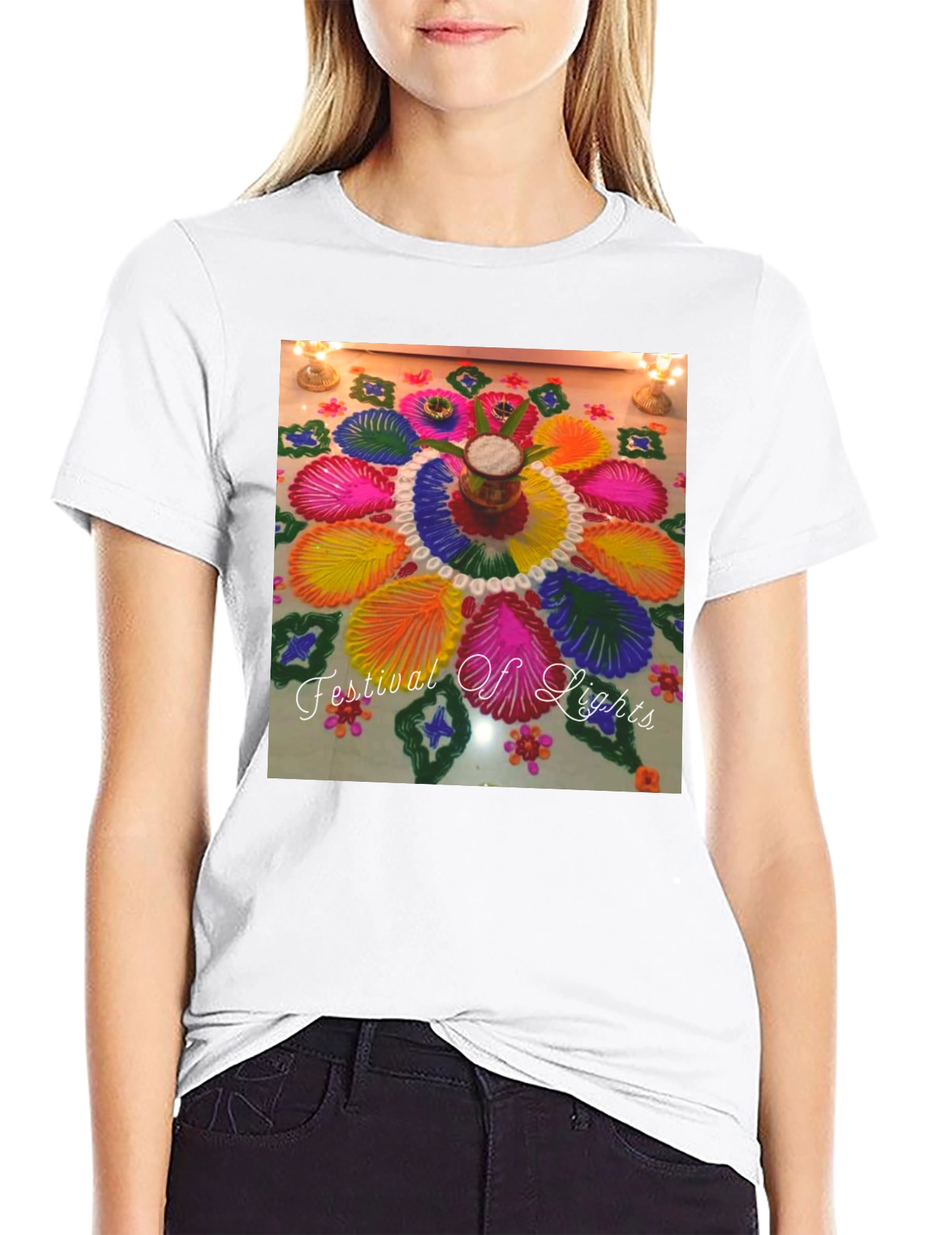 Festival of Lights T-Shirt - Rangoli Art Tee