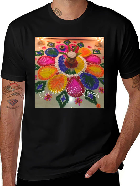 Festival of Lights T-Shirt - Rangoli Art Tee