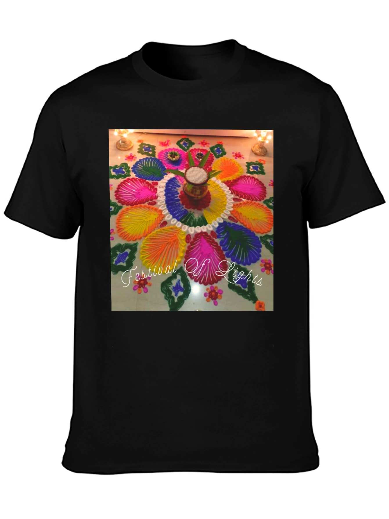 Festival of Lights T-Shirt - Rangoli Art Tee