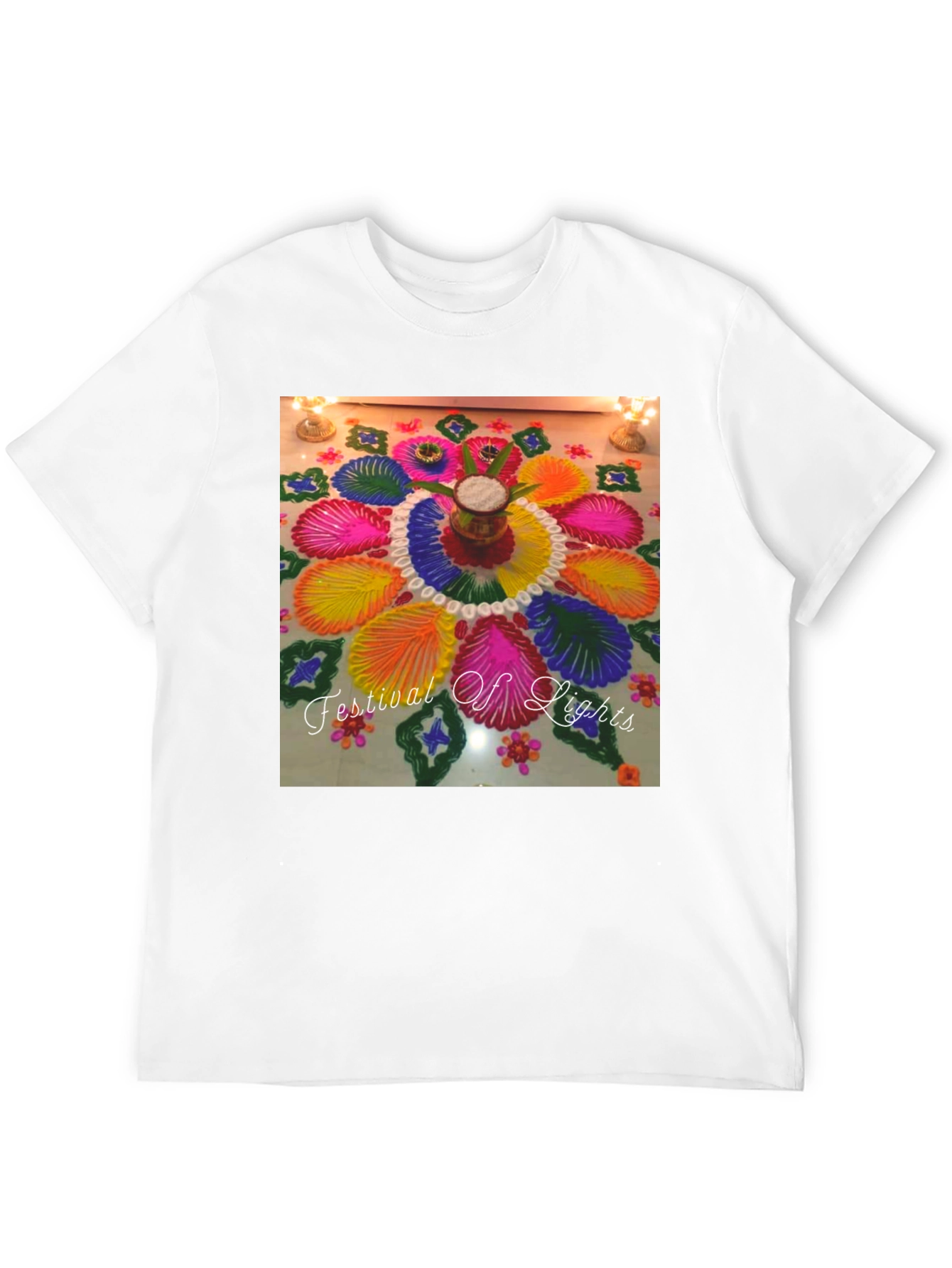 Festival of Lights T-Shirt - Rangoli Art Tee