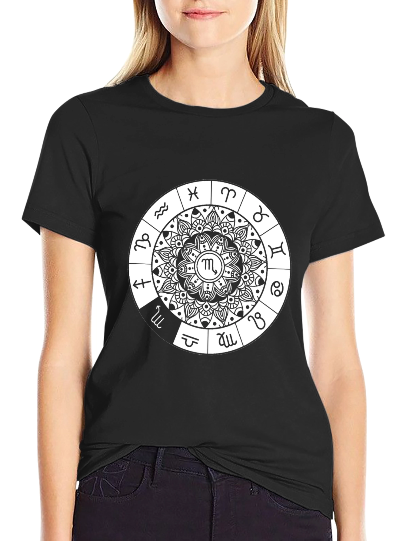 Zodiac Mandala T-Shirt - Stylish Astrology Design