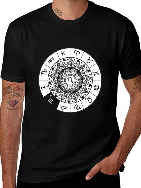 Zodiac Mandala T-Shirt - Stylish Astrology Design