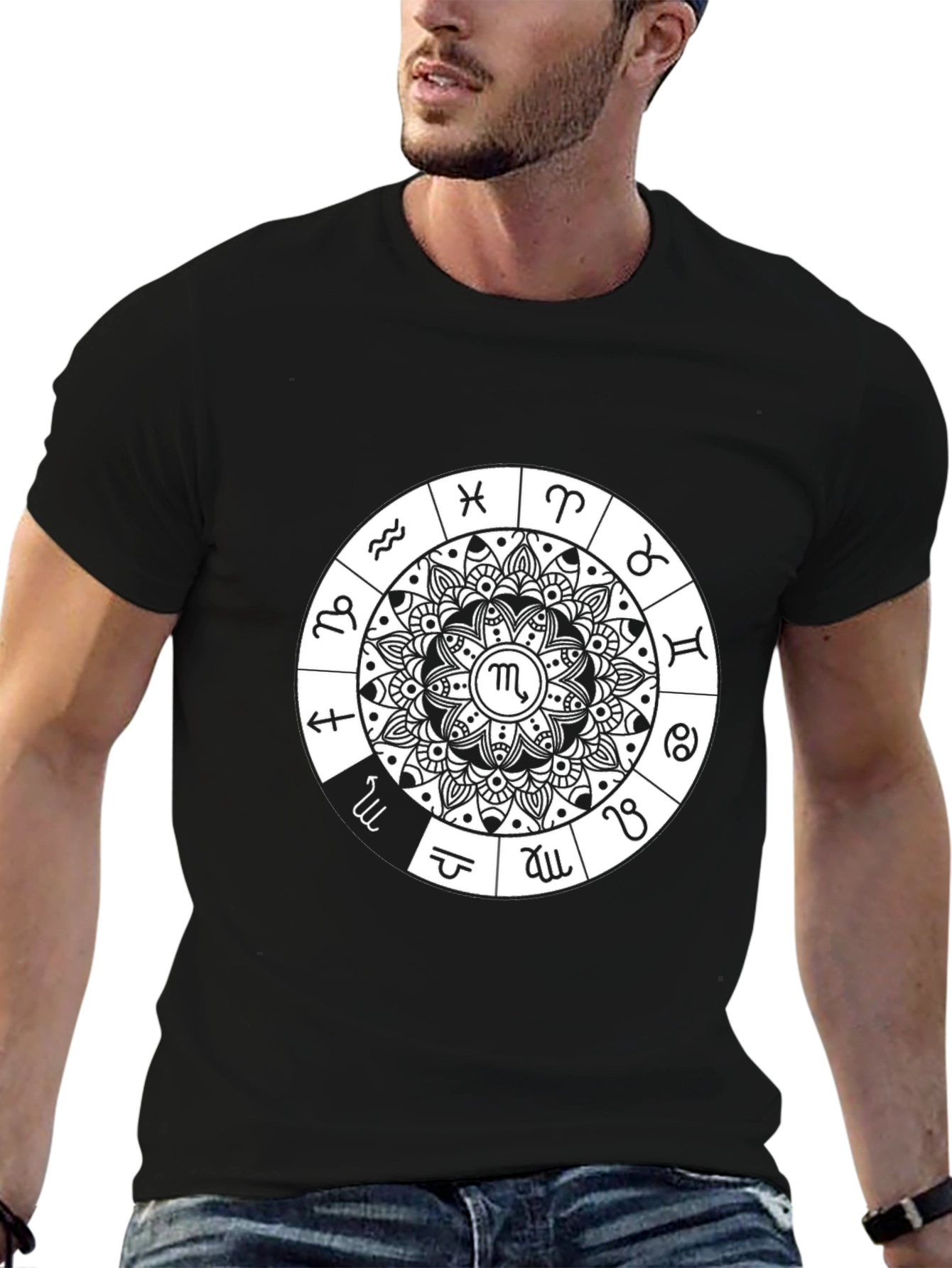 Zodiac Mandala T-Shirt - Stylish Astrology Design