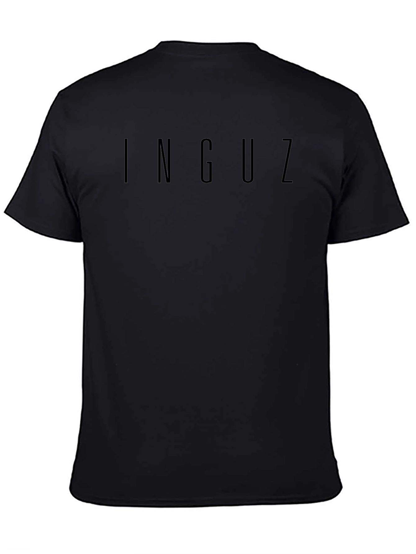 INGUZ Black Crew Neck T-Shirt