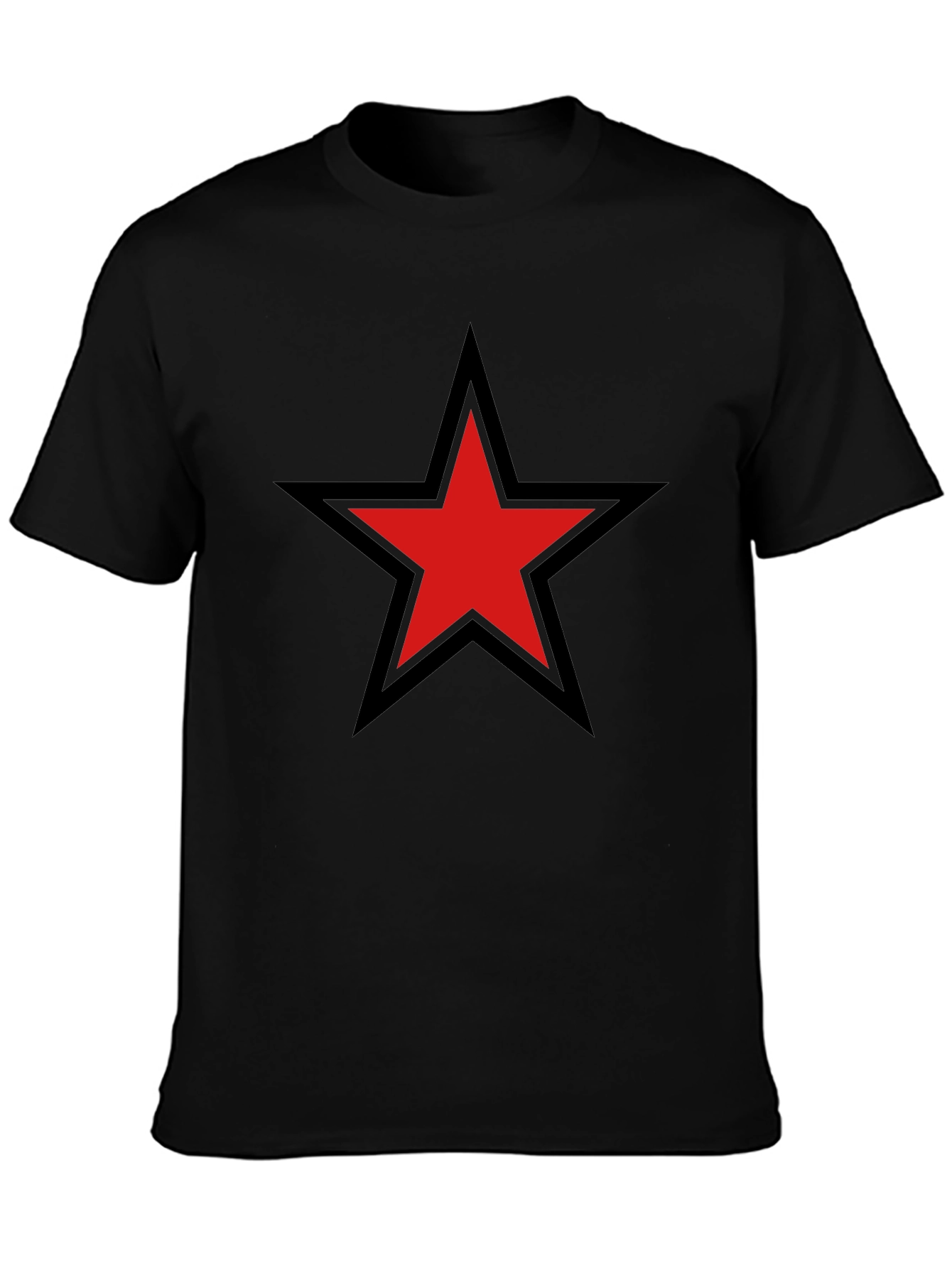 Red Star Graphic Black T-Shirt