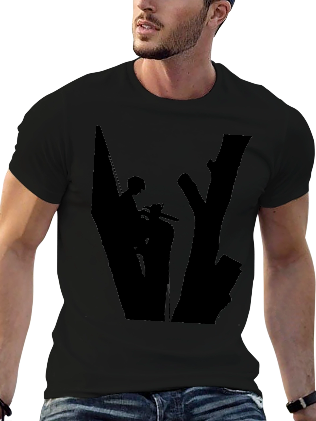 Arborist Silhouette Graphic Tee - Black