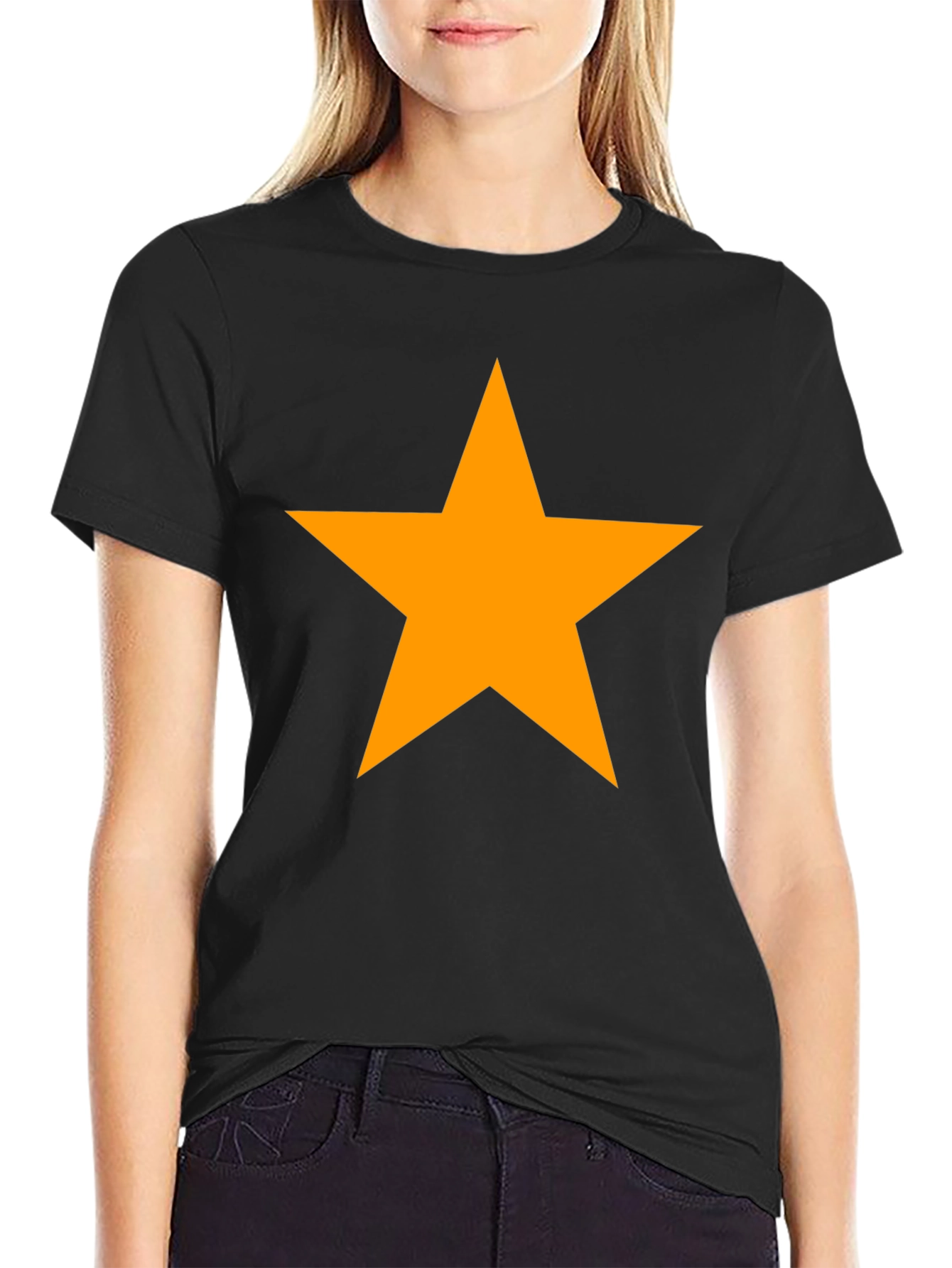 Bold Star Graphic Tee - Classic Black