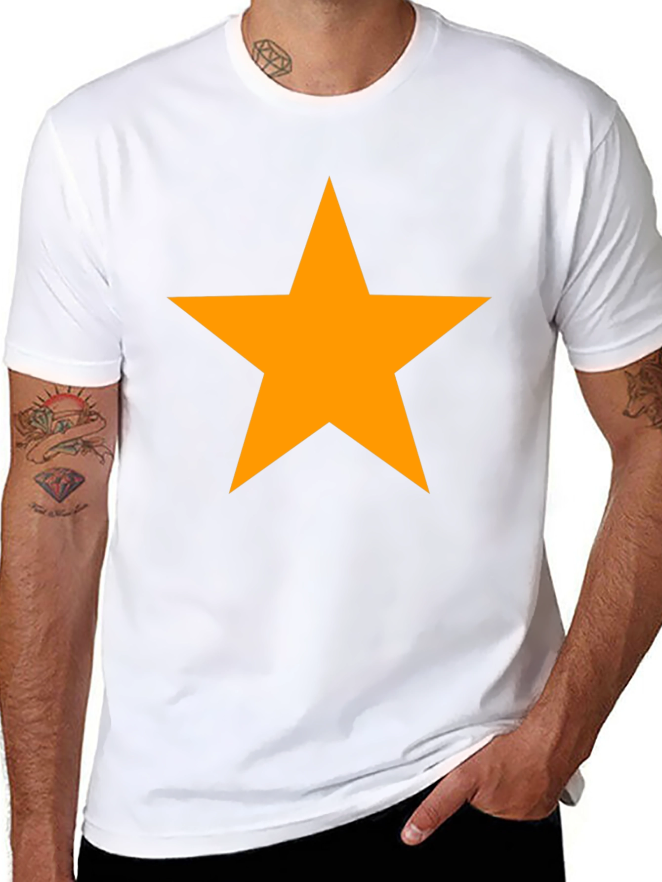 Bold Star Graphic Tee - Classic Black