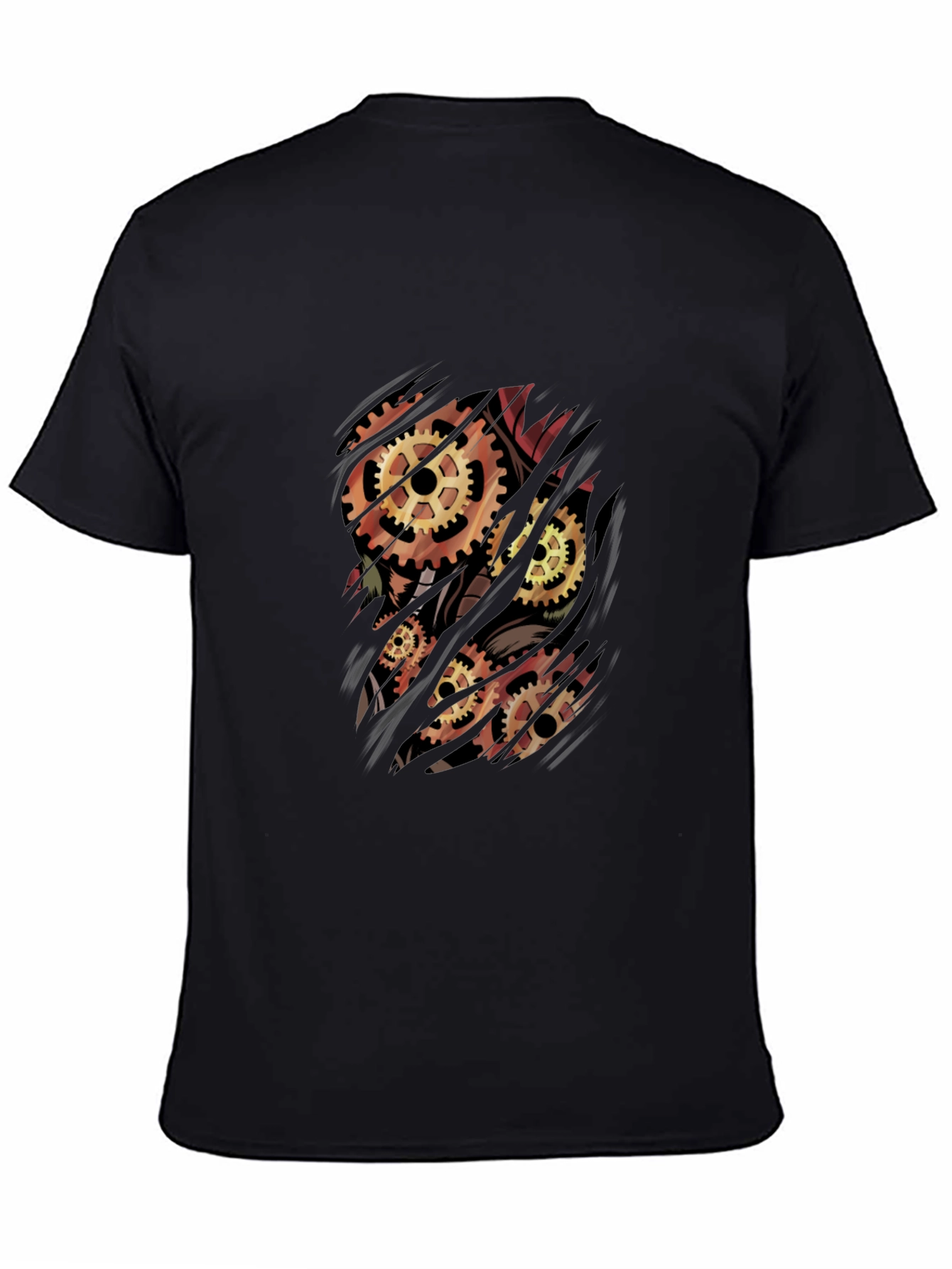 Steampunk Gear T-Shirt - Mechanical Heart Graphic Tee