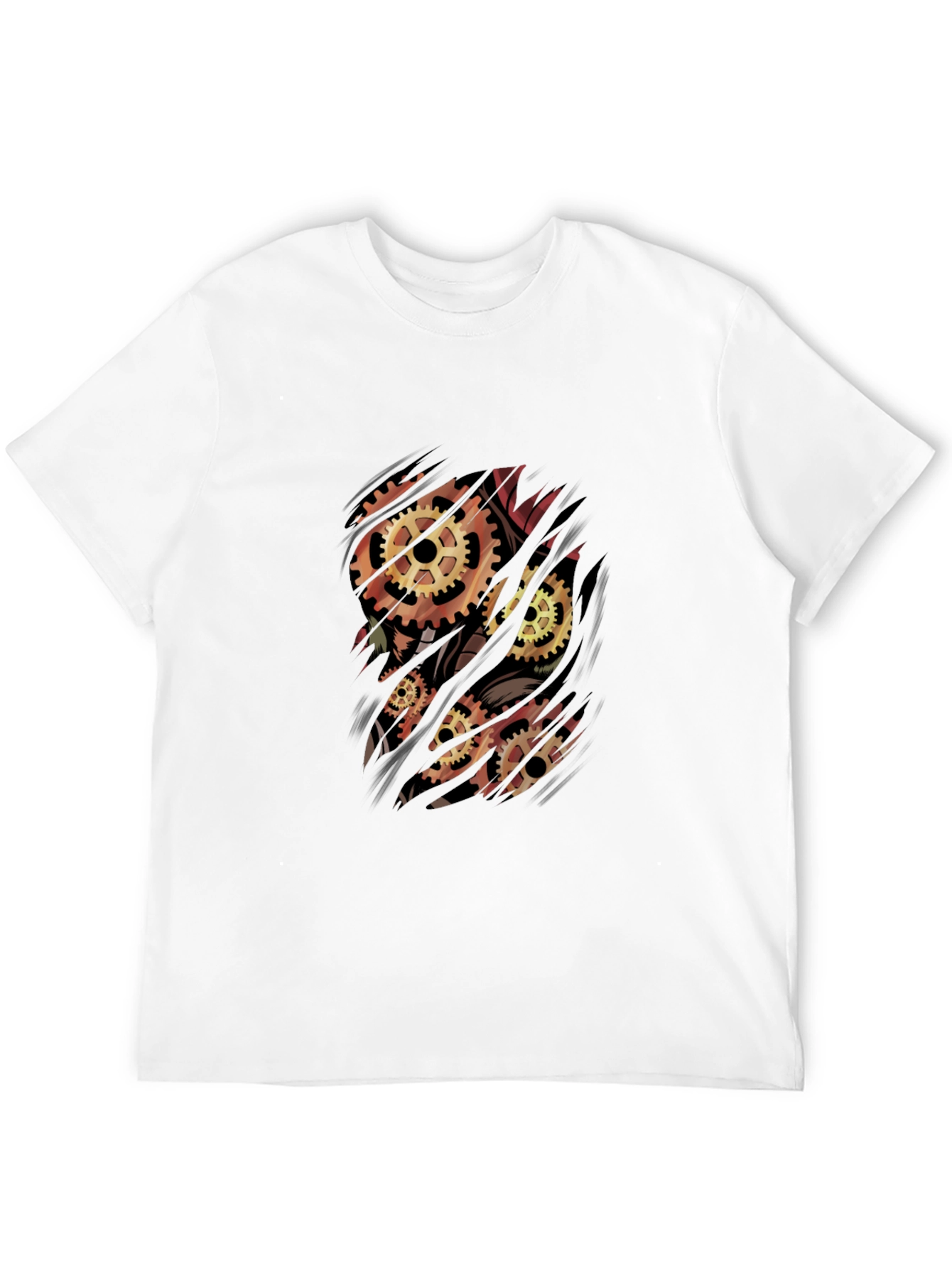 Steampunk Gear T-Shirt - Mechanical Heart Graphic Tee