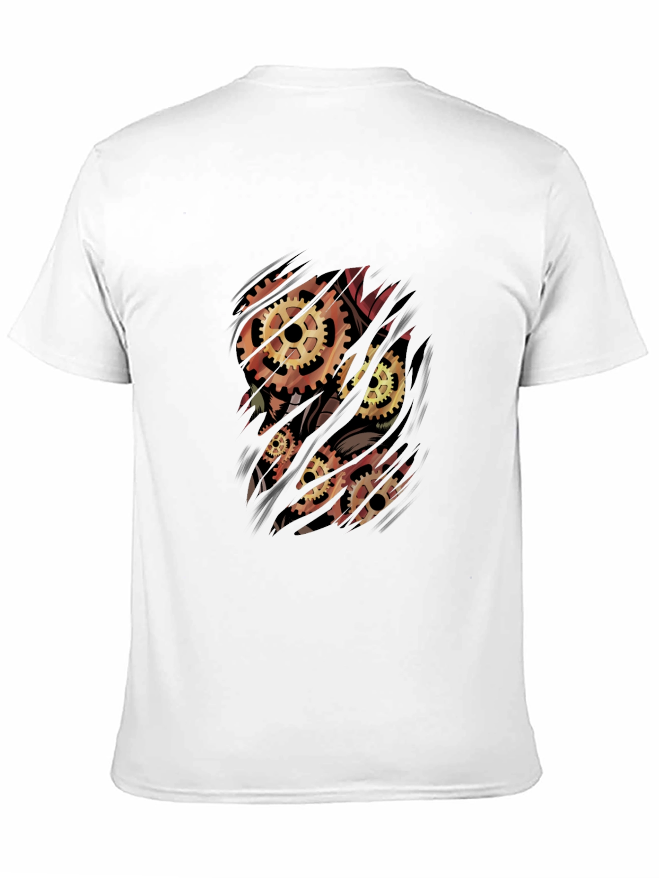 Steampunk Gear T-Shirt - Mechanical Heart Graphic Tee