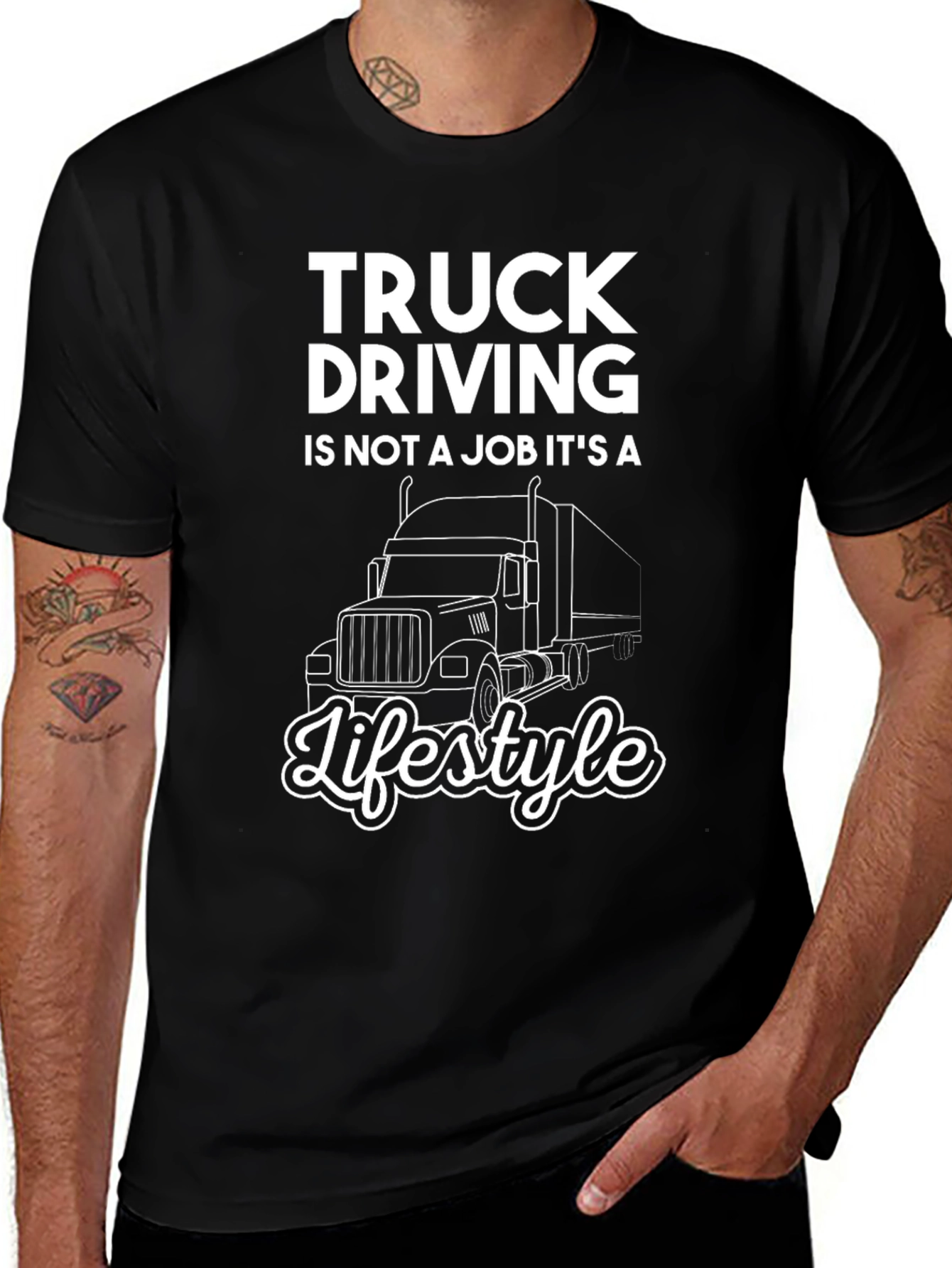 Truck Driving Lifestyle Graphic Tee