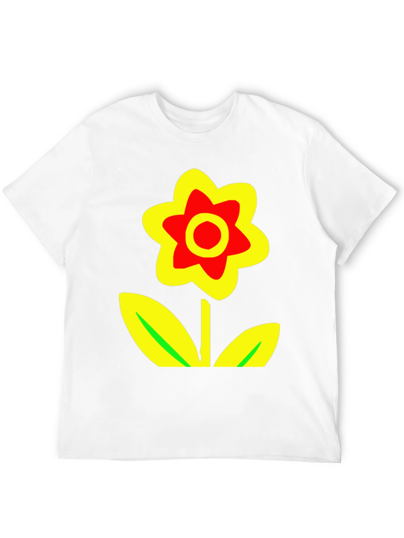 Bold Flower Graphic Tee - Black Cotton Blend