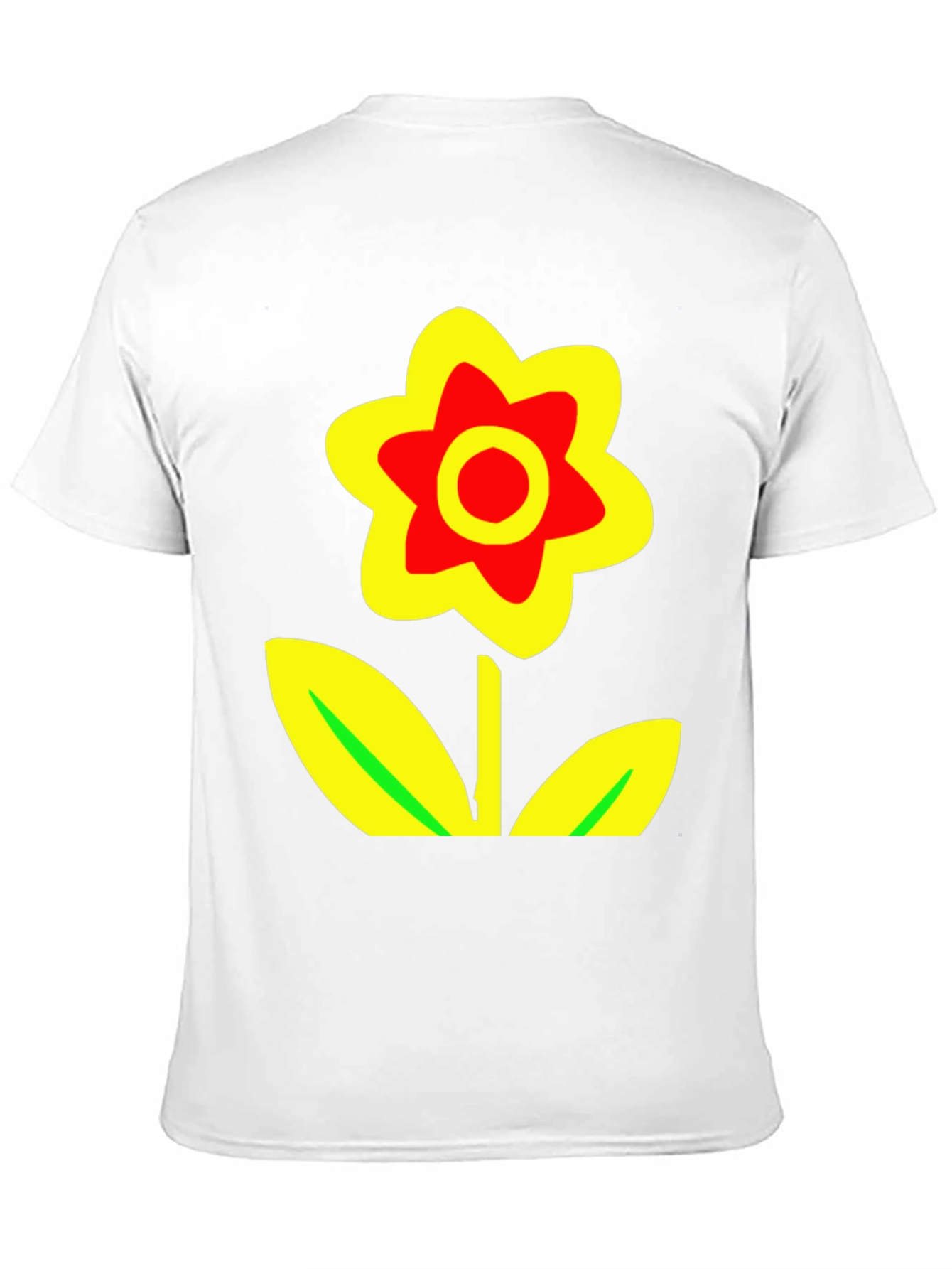 Bold Flower Graphic Tee - Black Cotton Blend