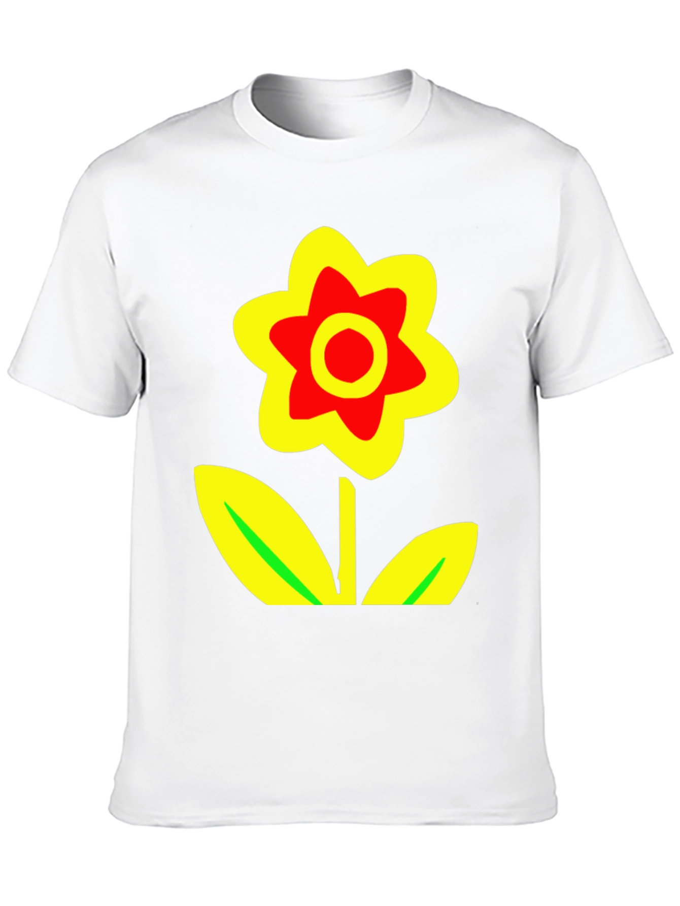 Bold Flower Graphic Tee - Black Cotton Blend