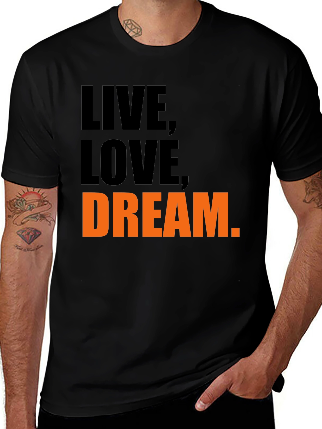 Live Love Dream Graphic Tee - Black